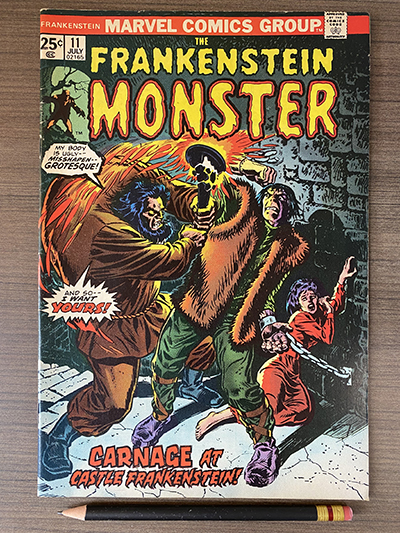 Cover of Marvel Comics Group: The Frankenstein Monster vol.1 no. 11, July 1974, P1 .F724