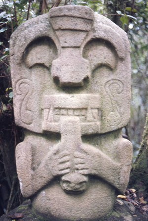Stone figure with a long and protruding tongue. Photo taken in 1975. Digital ID:  99.01.RCr.sl.B17.04.27.19
