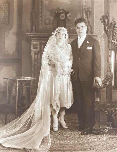 Ovsanna and Hampartzoum Chitjian's Wedding Portrait, 1929