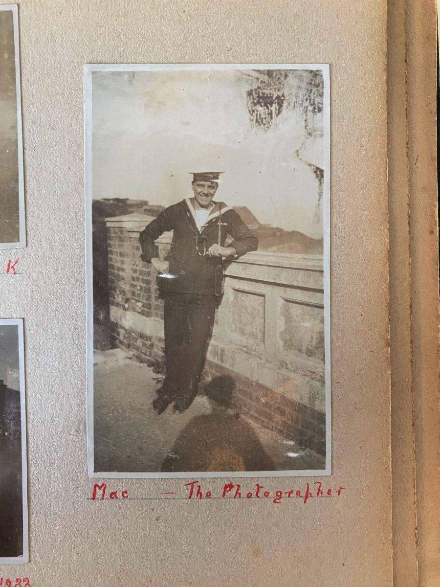 Photograph of a man from the "Submariner's Album in the Far East" (SC.SAFE)