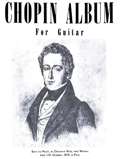 Cover of the Chopin Album for Guitar, Vahdah-Bickford Collection, Box 130, Folder 15