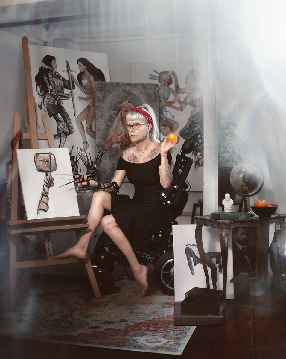 Lydia Emily in her Studio