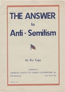 Cover, The Answer to Anti-Semitism