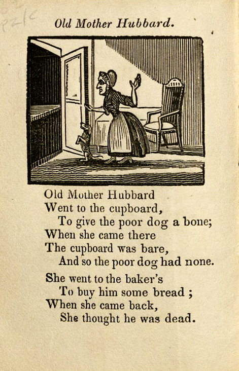 Nursery Rhymes Oviatt Library Old Mother Hubbard Print