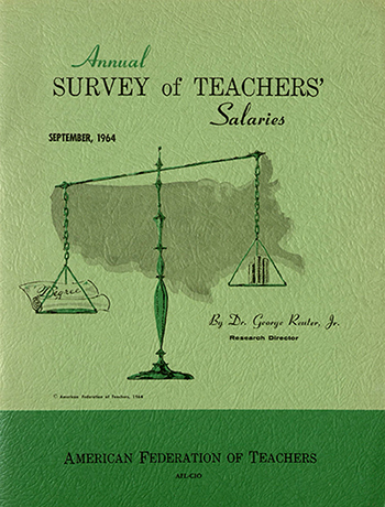 Cover, Annual Survey of Teachers Salaries, 1964