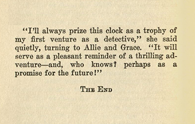 Final paragraph of The Secret of the Old Clock