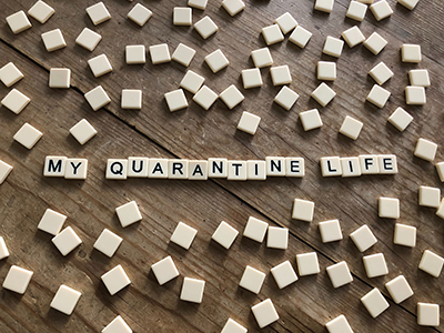 my quarantine life scrabble tiles