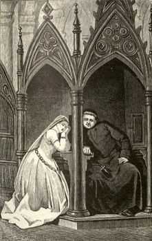 Illustration of Catholic confessional
