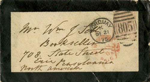 Front of posted envelope to William J. Sell