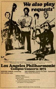 Clipping, Los Angeles Philharmonic Campus Concerts, 1971