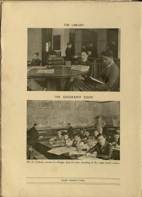 Library and geography classroom, Thomas Hanbury School for Boys Yearbook