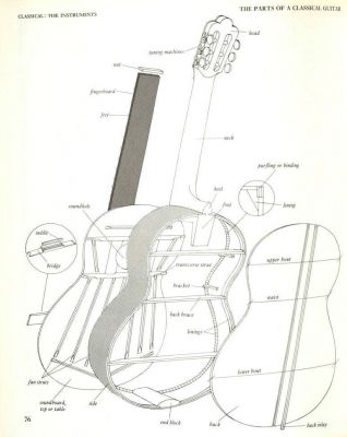 Parts of a classical guitar