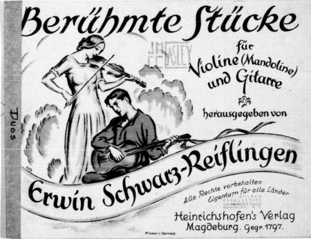 Alte Gitarrenmusik duette für violine oder mandoline und gitarre, 1918