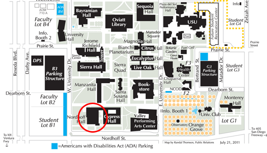 location of Campus Theater in Nordhoff Hall