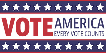 vote america, every vote counts
