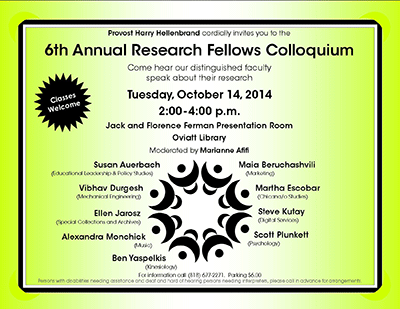 6th Annual Research Fellows Colloquium flyer
