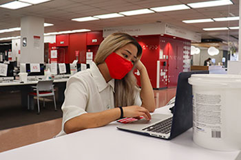 Students studying in the CSUN University Library Learning Commons