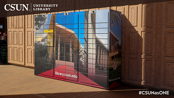 University Library Lockers Zoom Background with Black