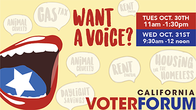 want your voice heard? california voter forum