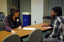 Student Networking during the Drop In Take Ten Event