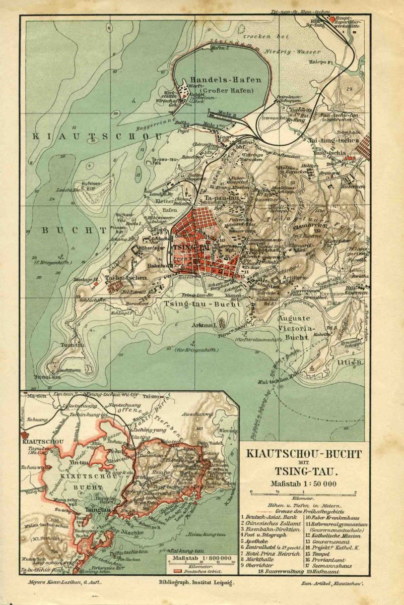 German map of Tsingtao, ca. 1901-1906, Fred M. Greguras Papers