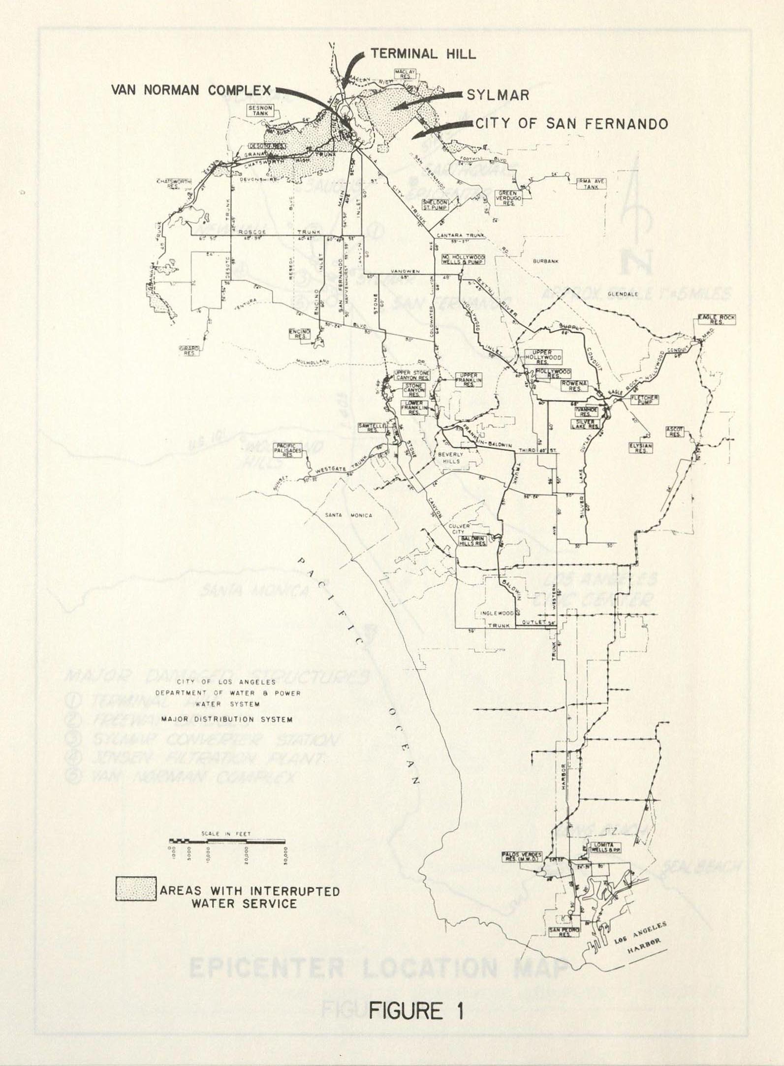 Map of LADWP Water distribution system